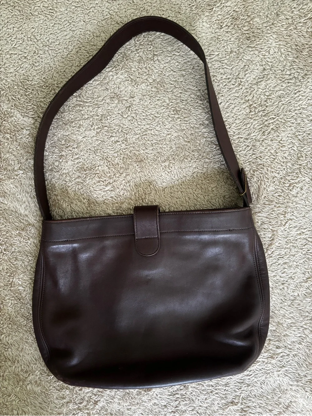 Coach Crossbody Bag - leather Dark Brown